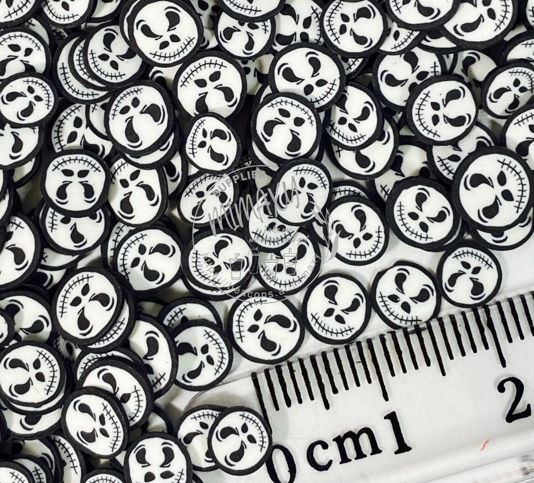 5mm Jack / Halloween Ghost / Skeleton Polymer Clay / Sprinkle / DIY / Resin Art /Nairl art Snow globe tumbler / Christmas, HALLOWEEN 016