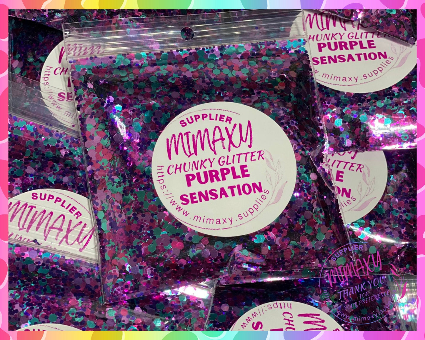 PURPLE SENSATION Shaped Glitter, CHUNKY Glitter Mix, Cosmetic Glitter,Nail Art, Resin art,Snow Globe Tumbler,Craft,Mix 010
