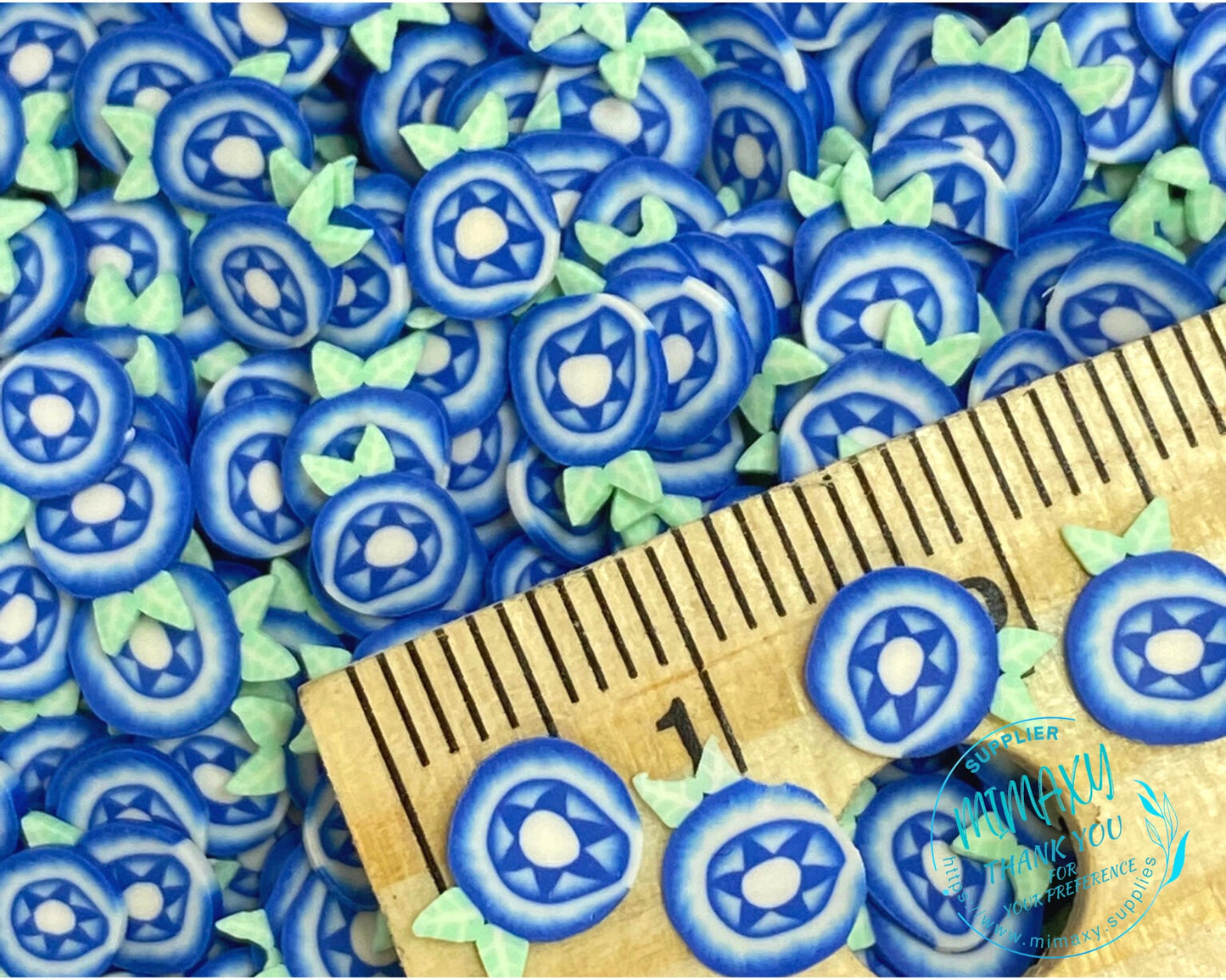 5mm BLUEBLERRY/ Berries, Polimer Clay Slices, kiwi, strawberry, blackberry, FRUIT 001