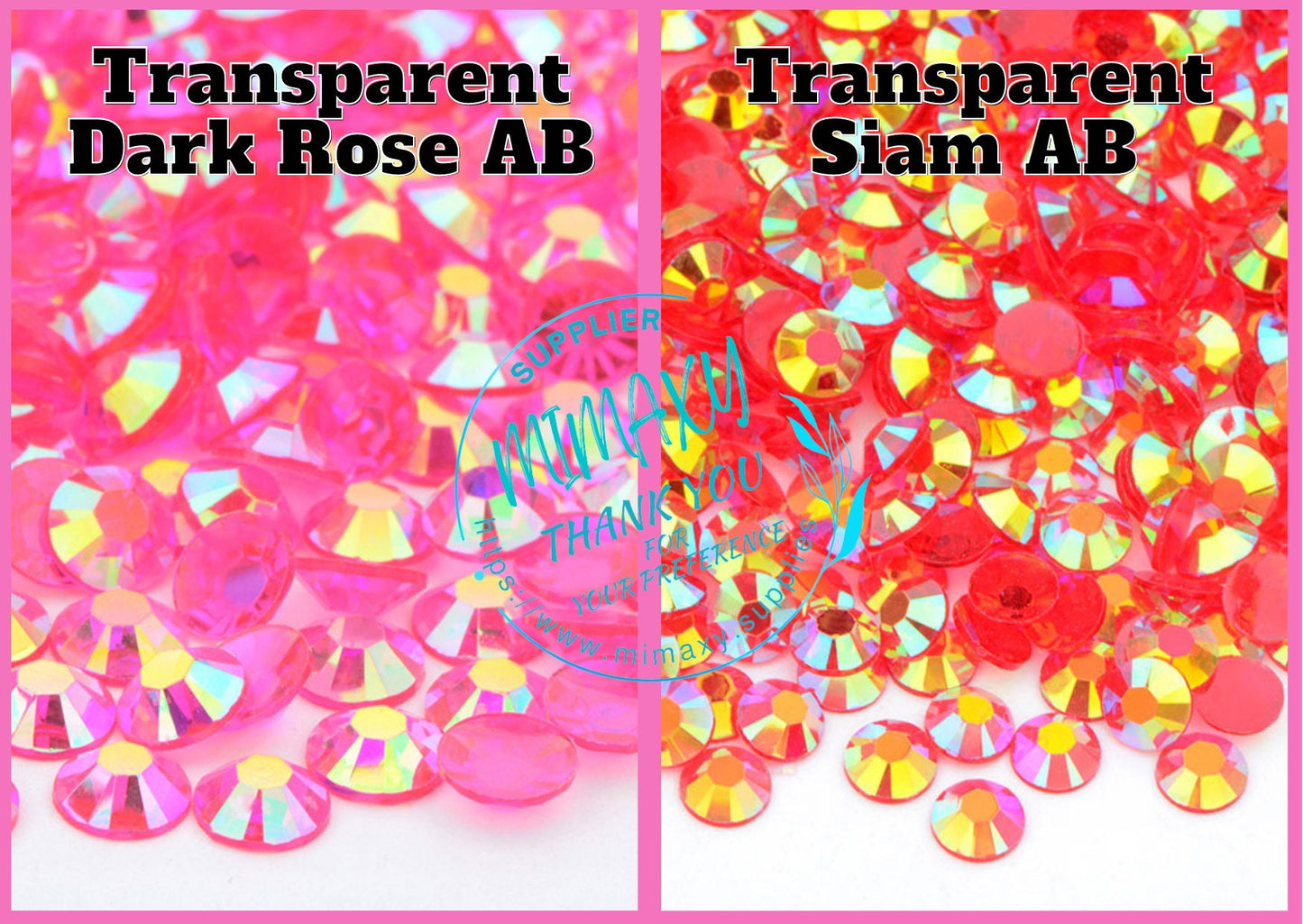 BULK 5,000, 3mm. TRANSPARENT RHINESTONES ab/ Resin Rhinestones/ Flatback Candy Cab 3D Nail Art Diy Deco Bling Kit Supplies Embellishments