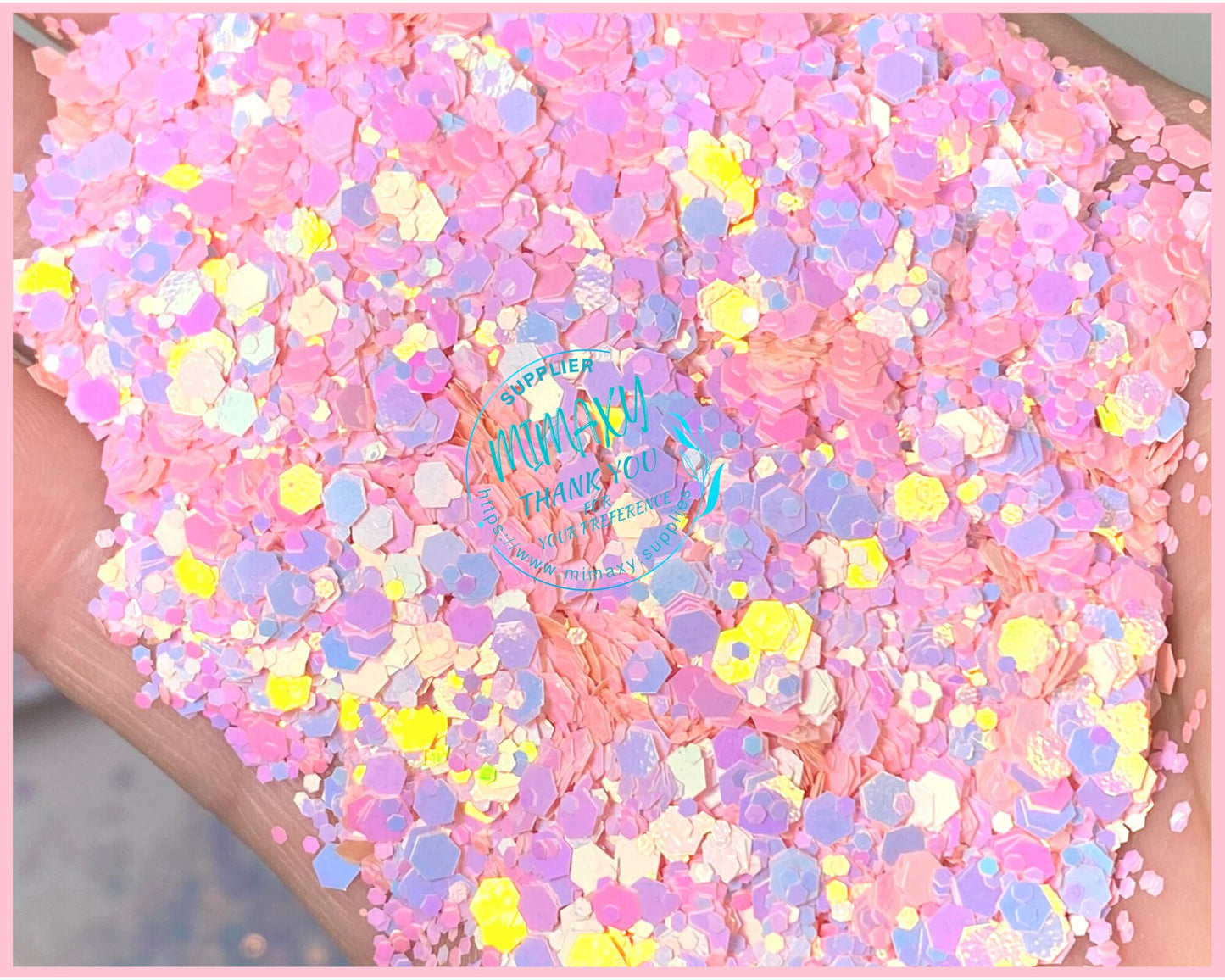 PINK OPALESCENT ,Shaped Glitter, Chunky Glitter Mix, Cosmetic Glitter,Nail Art, Resin art,Snow Globe Tumbler,Craft, CHUNKY 002