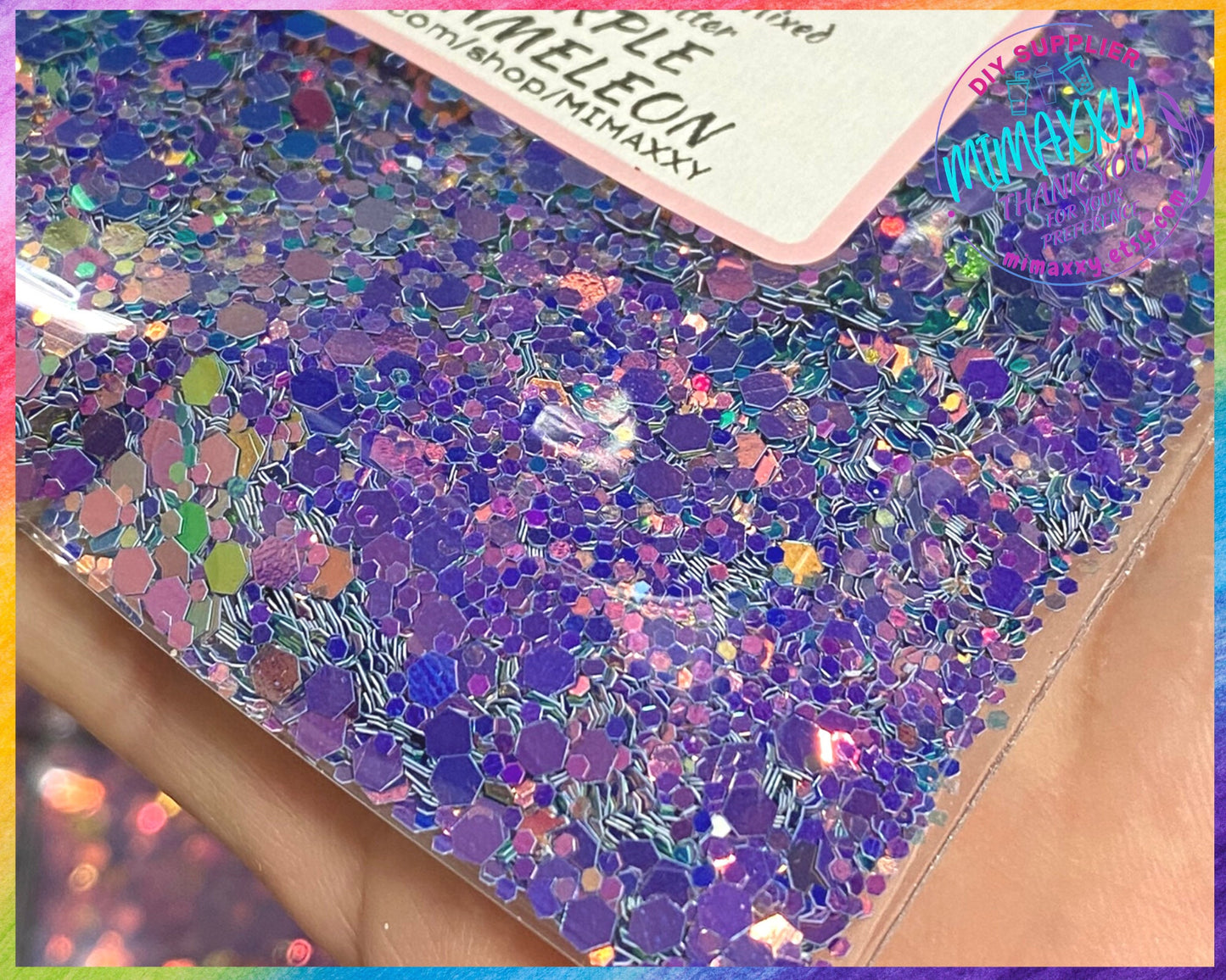 PURPLE CHAMELEON ,Shaped Glitter, Chunky Glitter Mix, Cosmetic Glitter,Nail Art, Resin art,Snow Globe Tumbler,Craft, CHAMELEON 015