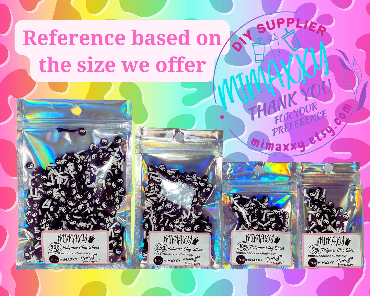 10mm Black Kitty, Sprinkle Slime, Polymer Clay Slice Slices Fake Bake Nail Art Faux Craft , snow globe tumblers supplies, MOVIE 020 (copia)