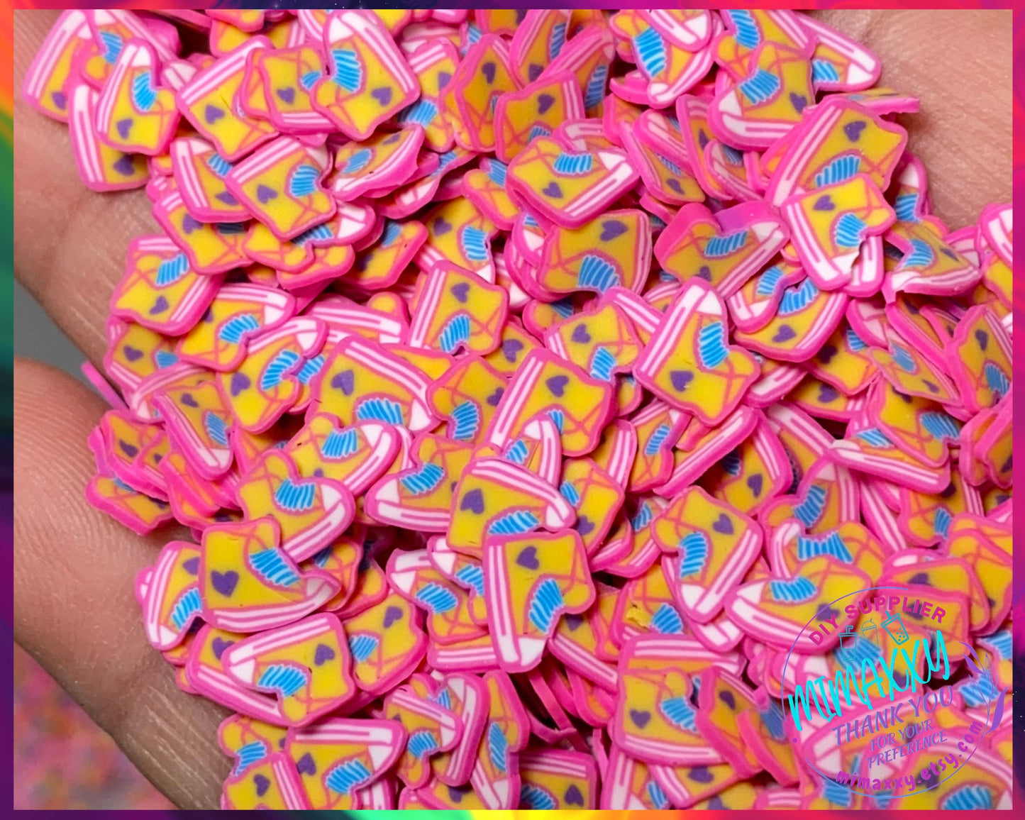 5mm Hightop Sneaker,Tennis, shoe, Polymer Clay Slices /resin art /nail art /snow globe tumbler /crafts /supplies /Cute, LOVE 025