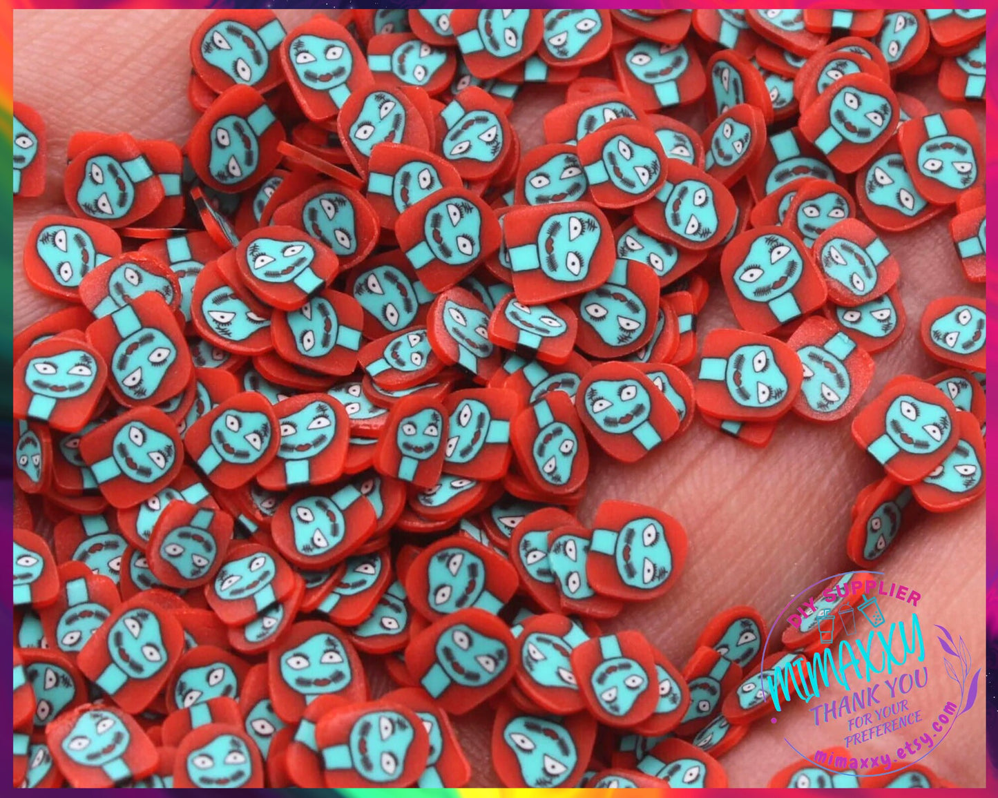 5mm SALLY, Jack / Ghost / Skeleton Polymer Clay / Sprinkle / DIY / Resin Art /Nairl art / Snow globe tumbler / Christmas, HALLOWEEN 023
