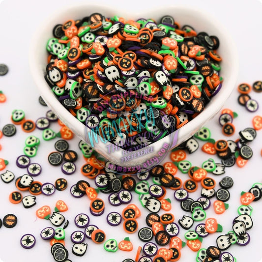 5mm HALLOWEEN MIX / Kuwaii /Fimo/Slice Perfect for DIY/Fake Food/Slime/Snow Globe Tumblers/Deco Topping/Fake Dessert, Halloween 073