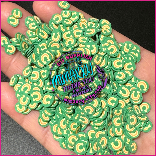 5mm HORSE SHOE Irish Fun Mix Rainbow Shamrock St Patty's Day, shamrock, pot gold, leprechaun, limerick, bagpipe, luck, good luck, CLOVER 012