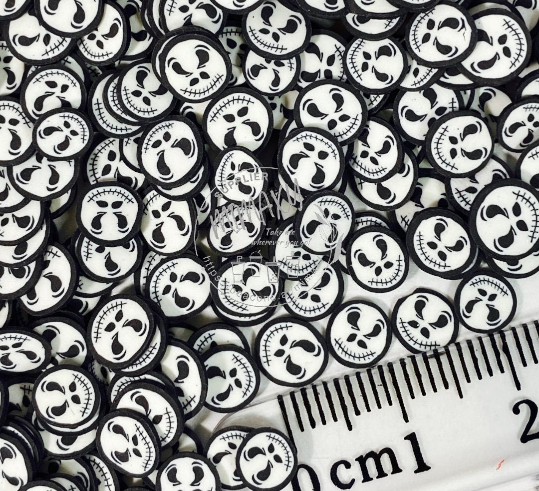 5mm Jack / Halloween Ghost / Skeleton Polymer Clay /  Sprinkle / DIY / Resin Art /Nairl art Snow globe tumbler / Christmas, HALLOWEEN 016