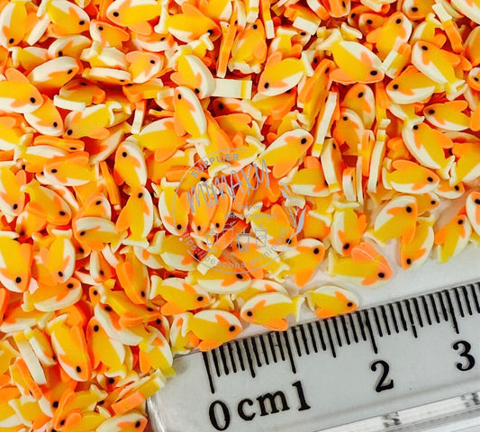 5-7mm Glod Fish Polymer clay Slices / Goldfish / Ocen / Sea / Resin art / Nail art / Fimo /DIY / Crafts, SEA 003