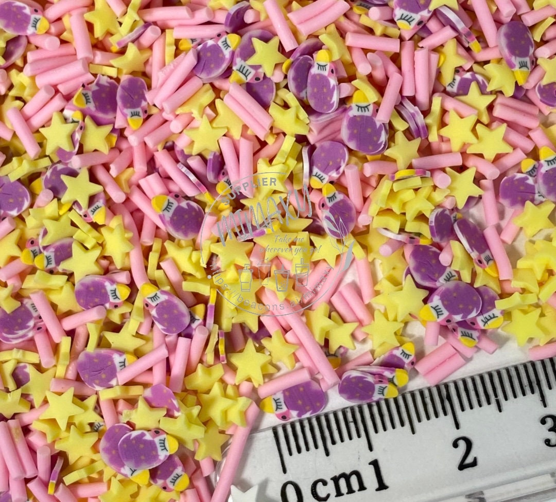 5mm Unicorn Mix Polymer Clay Slices / mix princess / resin art / nail art / DIY / Crafts / Snow Globe tumbler / fimo / slime, UNICORN 004