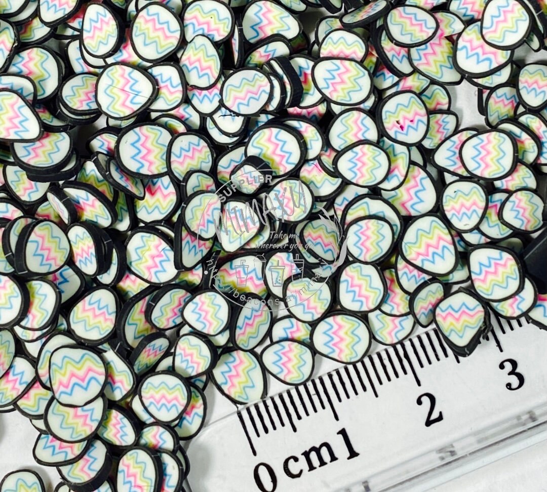 5mm EASTER EGGS /Polymer Clay Slices / Diy/ Slime/ Fimo / Crafts / Resin art / nail art / rabbit, bunny, rainbow, EASTER 006