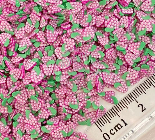 5mm Grapes Polymer Clay Slices / fruit polymer clay / resIn art / nail art / crafts / DIY, FRUIT 004