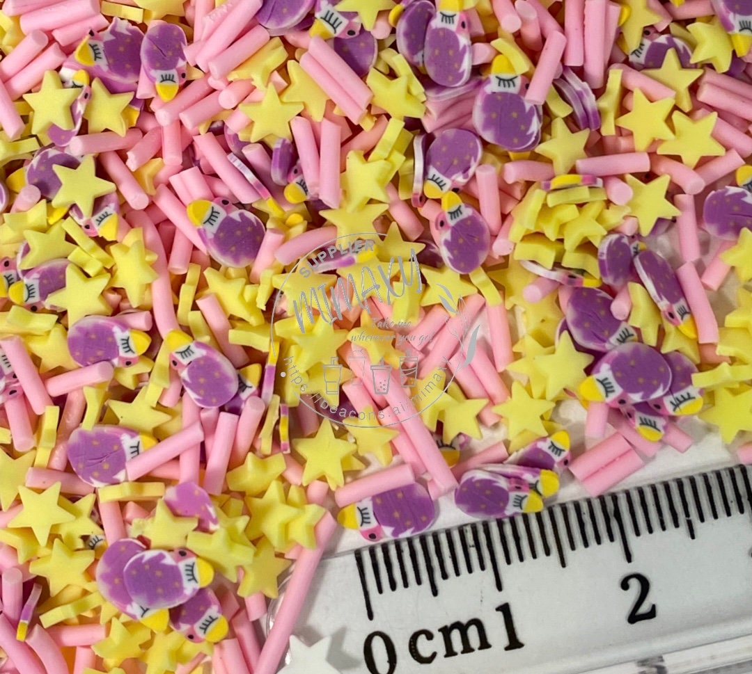 5mm Unicorn Mix Polymer Clay Slices / mix princess / resin art / nail art / DIY / Crafts / Snow Globe tumbler / fimo / slime, UNICORN 004