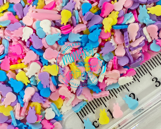 5mm Easter/Polymer Clay Slices / DIY/ Slime/ Fimo / CRAFTS / Resin art / nail art /rabbit, bunny, rainbow, sprinkles, EASTER 001