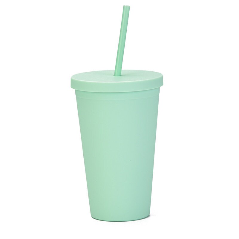 16oz. MATTE Light Green Tumbler/Double Wall Acrylic/Tumbler, Blank /Pastel/Acrylic/Plastic, Customizable Matte Blank Tumblers, BPA Free