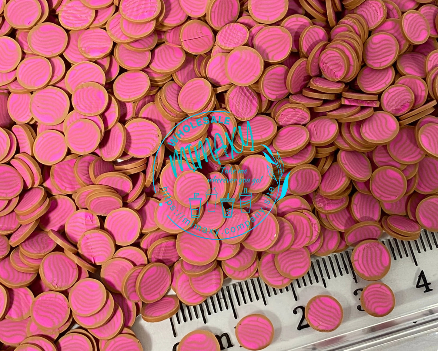 5mm PINK CONCHAS Bread/ Cafecito & Chisme /Fake Sprinkle/Fimo/Perfect for DIY/Fake Food/Slime/Snow Globe Tumblers/Deco Topping/Dessert