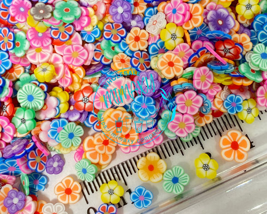 5mm MIX FLOWER/ Sprinkle, Slime, Polymer Clay Slices, Fake, Bake, Nail Art, Faux Craft Ships, FLOWERS 001