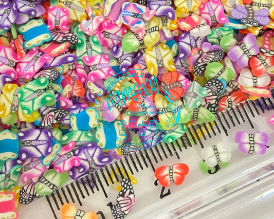 5mm MIX/ BUTTERFLY/ Sprinkle, Slime, Polymer Clay Slices, Fake, Bake, Nail Art, Faux Craft Ships, BUTTERFLY 001