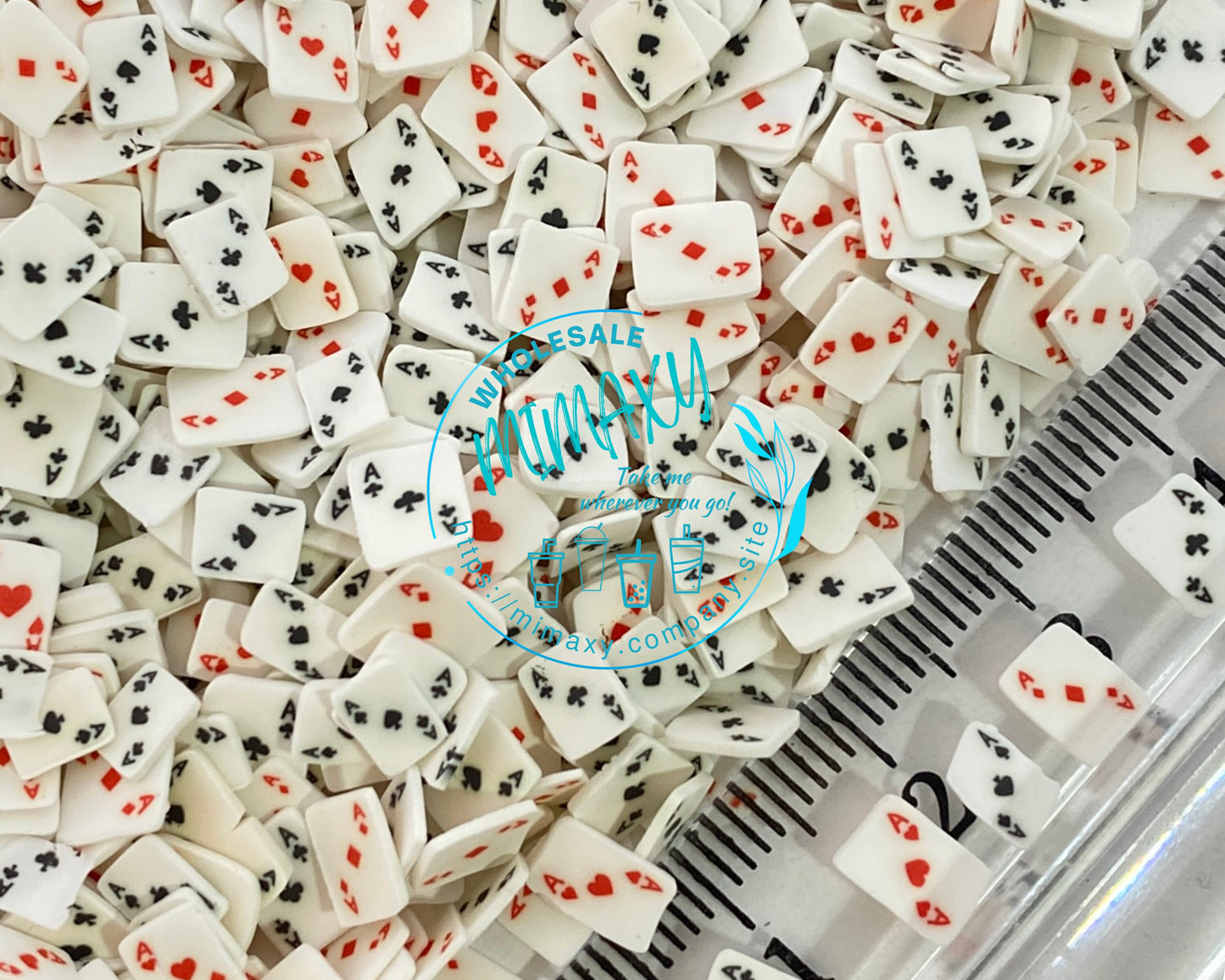 5mm Mix/ Casino/ Play Cards/ Chip/ Poker Sprinkle Slime Polymer Clay Slice Slices Fake Bake Nail Art Faux Craft Ships, CASINO 003