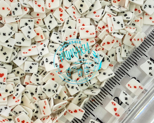 5mm Mix/ Casino/ Play Cards/ Chip/ Poker Sprinkle Slime Polymer Clay Slice Slices Fake Bake Nail Art Faux Craft Ships, CASINO 003