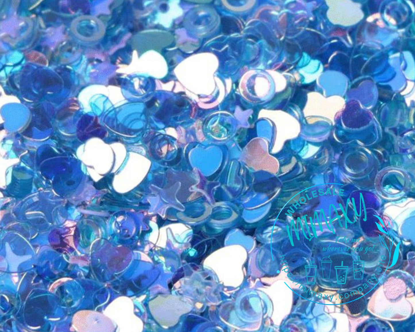 5mm. Mix Clear shapes , Round, Star, Heart, Glitter for tumblers, nail, resin art,slime, crafts,sequins, ,snow globe, diy, CLEAR SHAPES 1-4