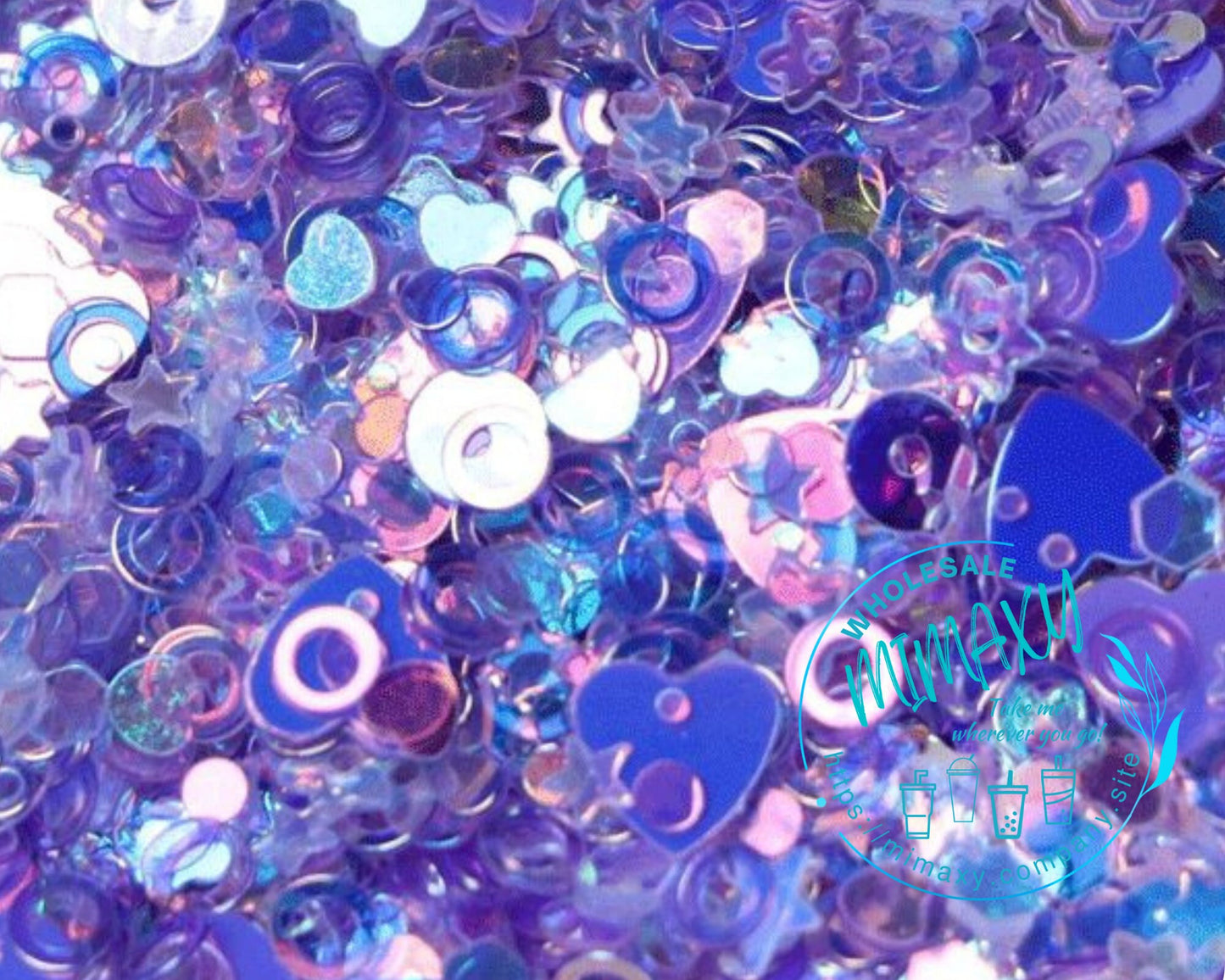 5mm. Mix Clear shapes , Round, Star, Heart, Glitter for tumblers, nail, resin art,slime, crafts,sequins, ,snow globe, diy, CLEAR SHAPES 1-4