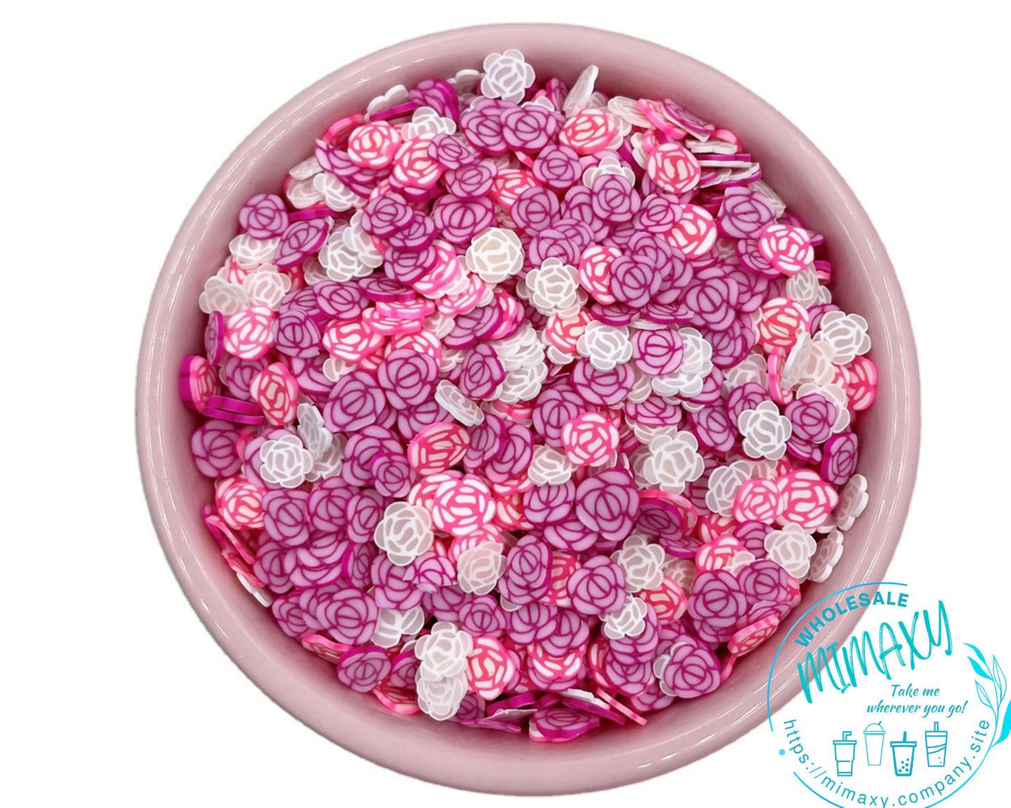 5mm MIX ROSES, Polymer Clay Slices / resin art / nail art / snow globe tumbler / crafts / supplies / Diy / Cute / FLOWERS 002