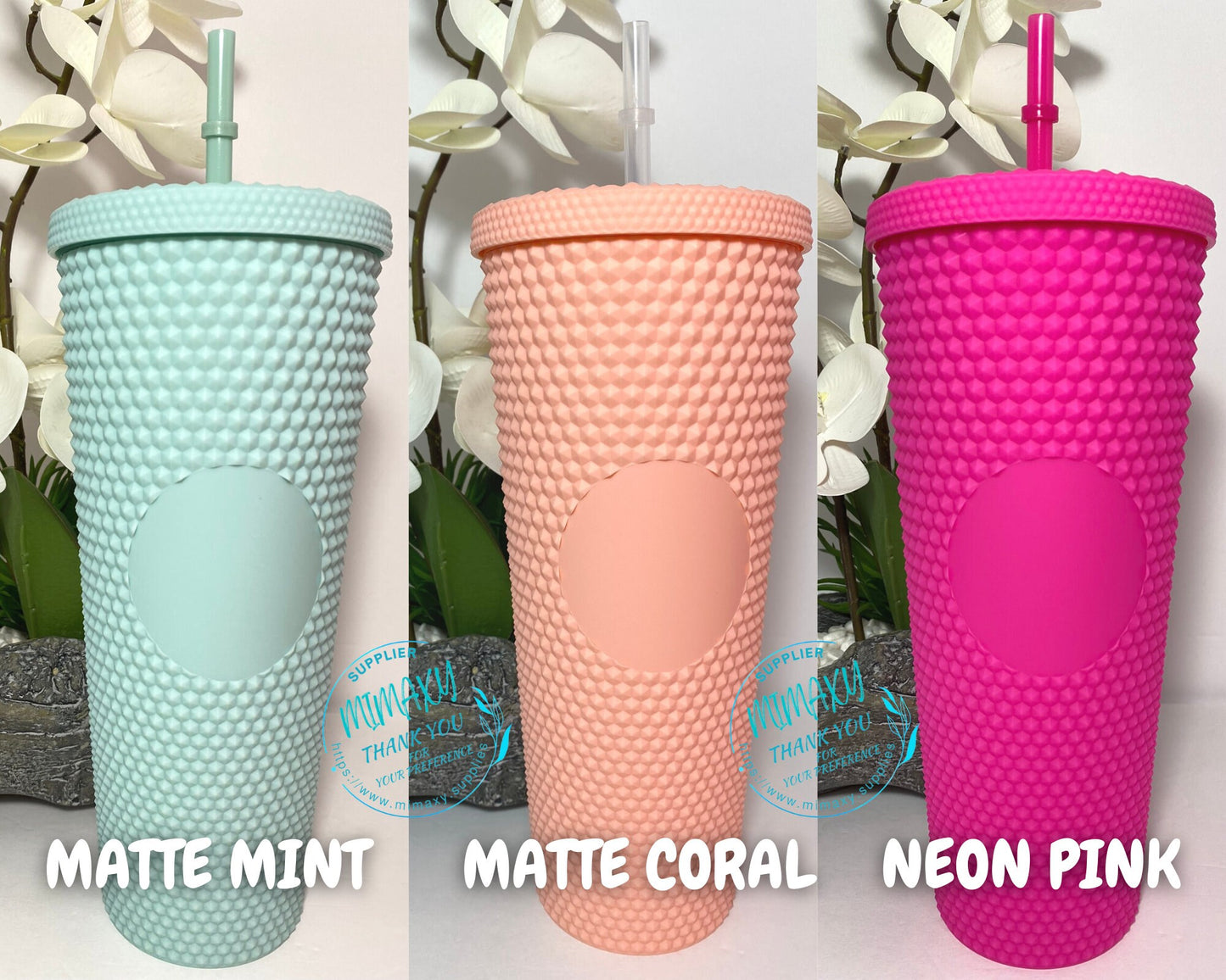 24oz. STUDDED TUMBLER / Spring Tumbler /Gift / Cup/ Blank Cup / Blank Tumbler / Coffee Shop Tumbler / Cold Cup / Customizable Logo /No Brand