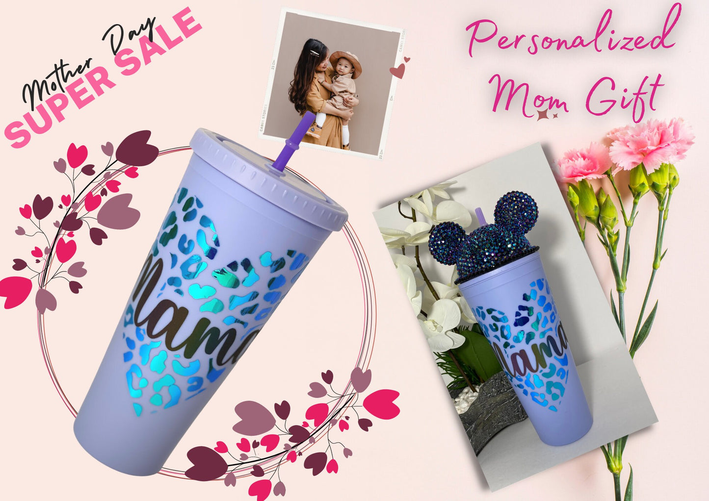 Mom Tumbler, Mothers Day Gift, Mama Bear, New Mom Gift, Boy mom, Girl mom Mama of Drama,Personalized Gifts for Mom,Tumbler Mom Cup Mama Cup