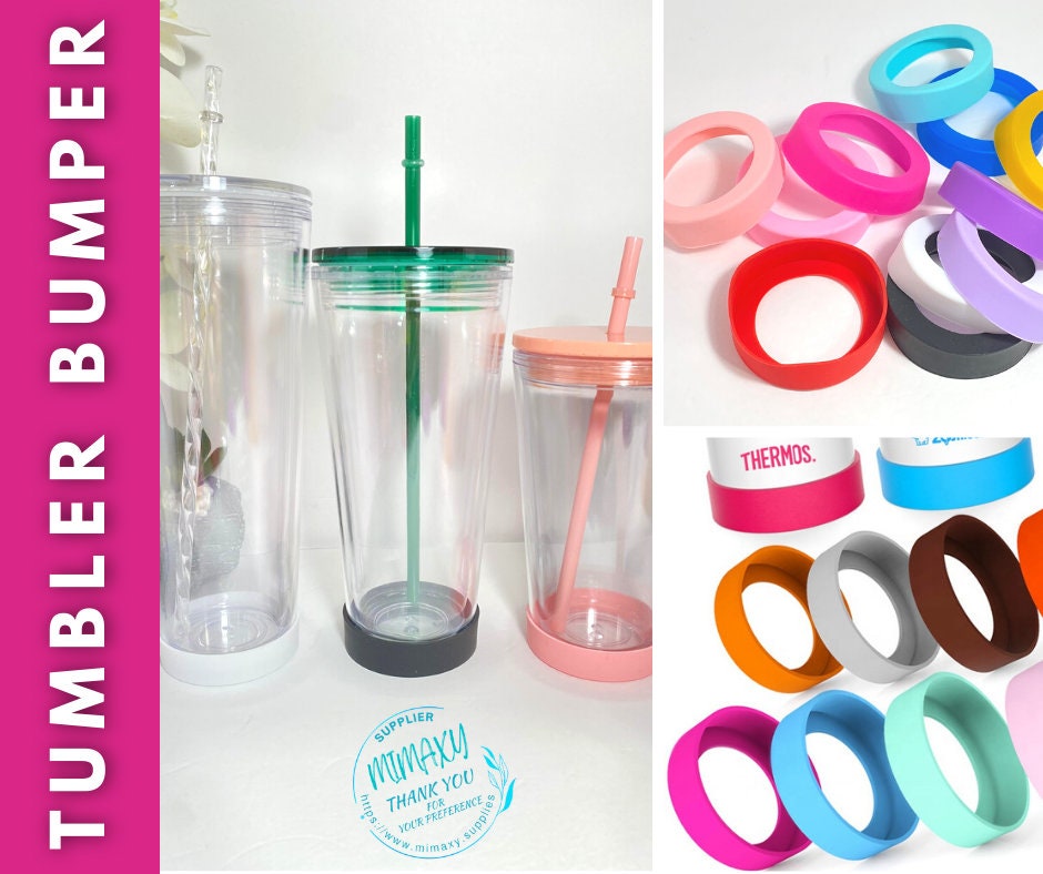 70mm. Tumbler Bumper - Silicone - Bumper for Venti Tumbler, grilled, studded, acrylic, Protect Your Tumbler Gifts for Her DIY