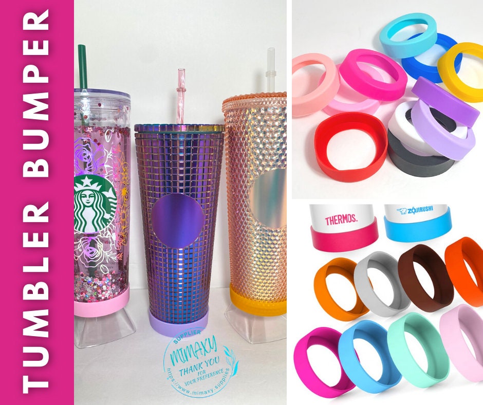 70mm. Tumbler Bumper - Silicone - Bumper for Venti Tumbler, grilled, studded, acrylic, Protect Your Tumbler Gifts for Her DIY