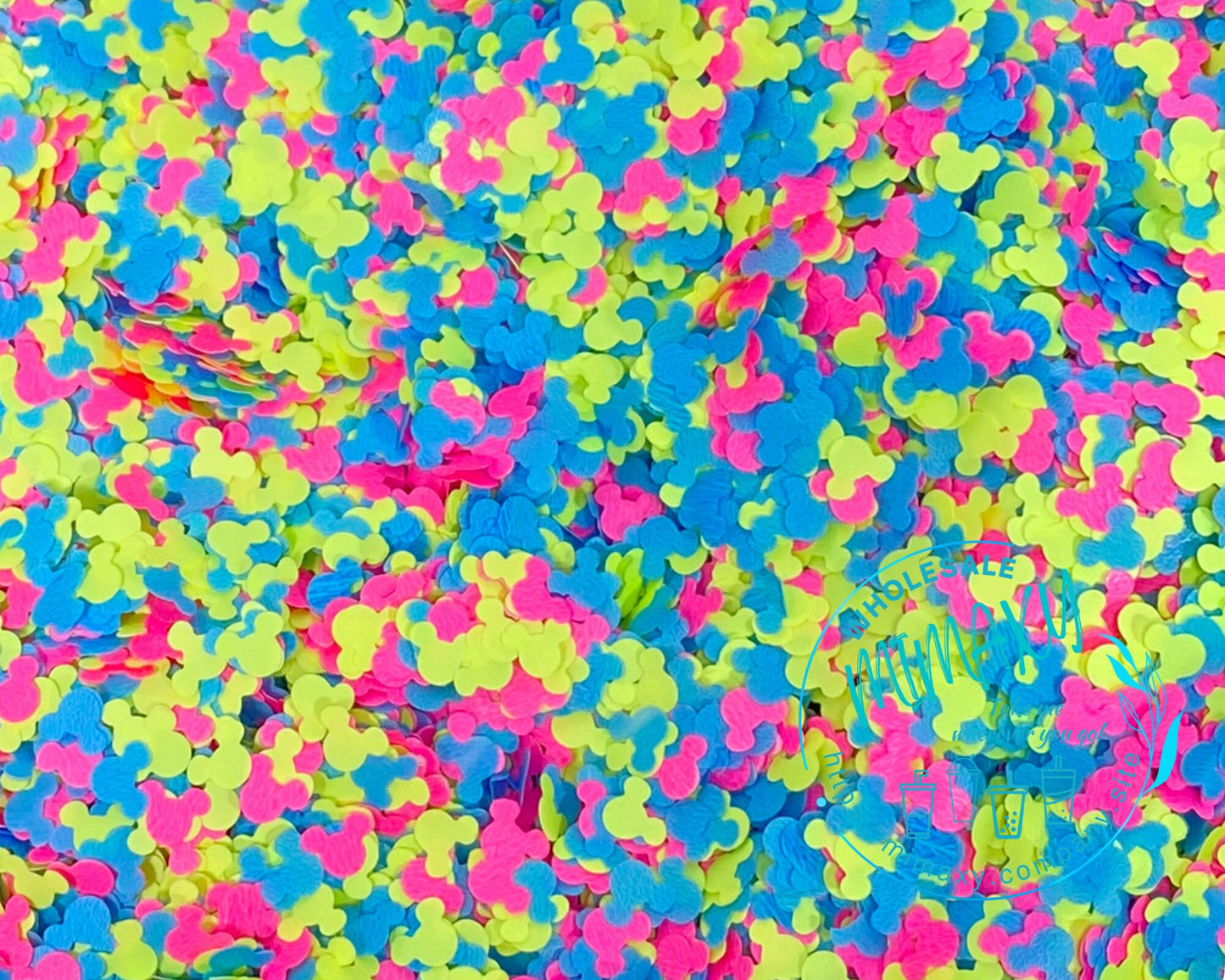 Neon Mouse Head, Chunky Glitter, Shape Gliiter, Cosmetic, Body Painting,Nail Art, Resin art,Snow Globe Tumbler,Crafts, MOUSE GLITTER 002