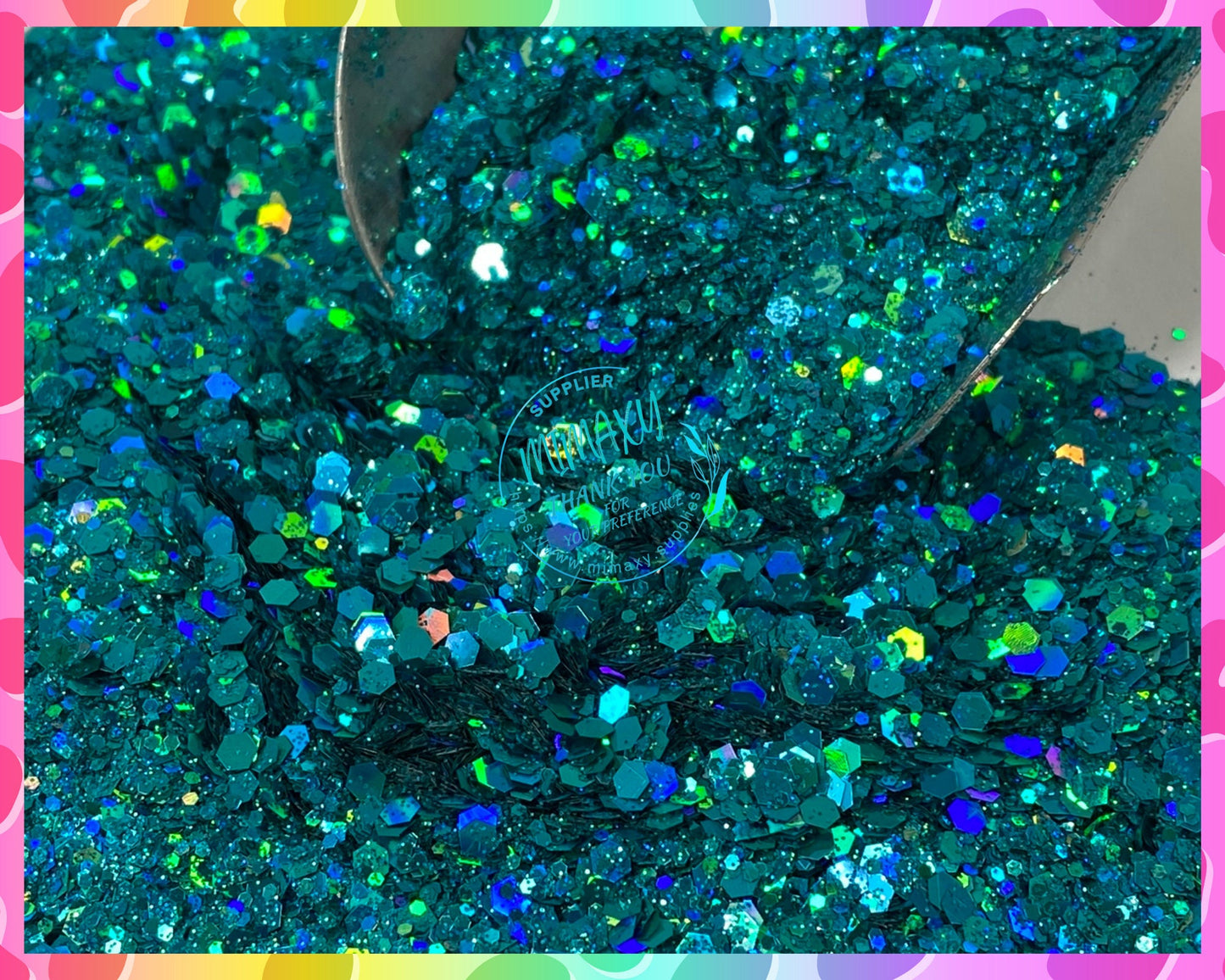 OCEAN TEAL, Shaped Glitter, CHUNKY Glitter Mix, Cosmetic Glitter,Nail Art, Resin art,Snow Globe Tumbler,Craft, Holographic 009