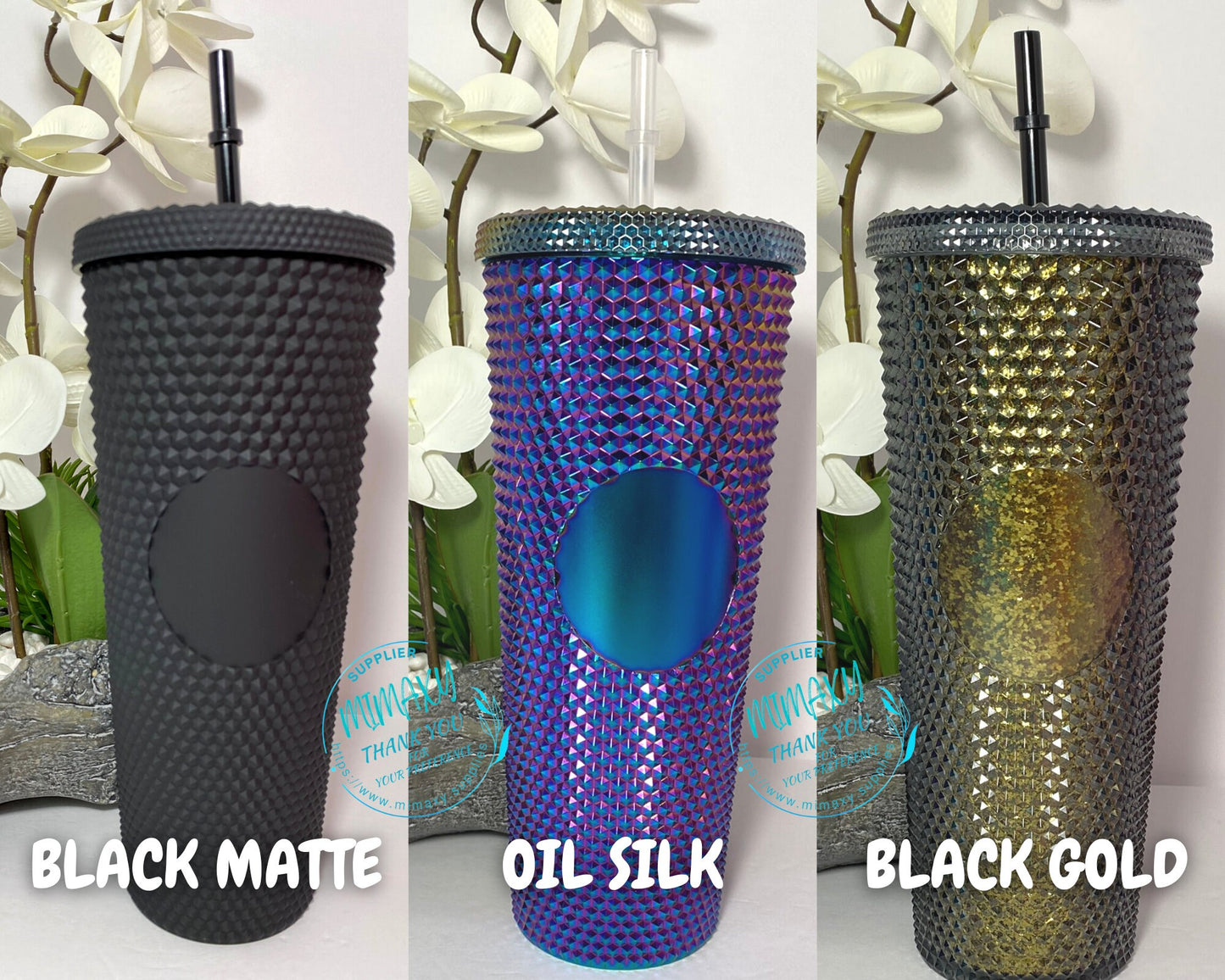 24oz. STUDDED Spring Tumbler /Gift / Cup/ Blank Cup / Blank Tumbler / Coffee Shop Tumbler / Cold Cup / Customizable Logo /No Brand /