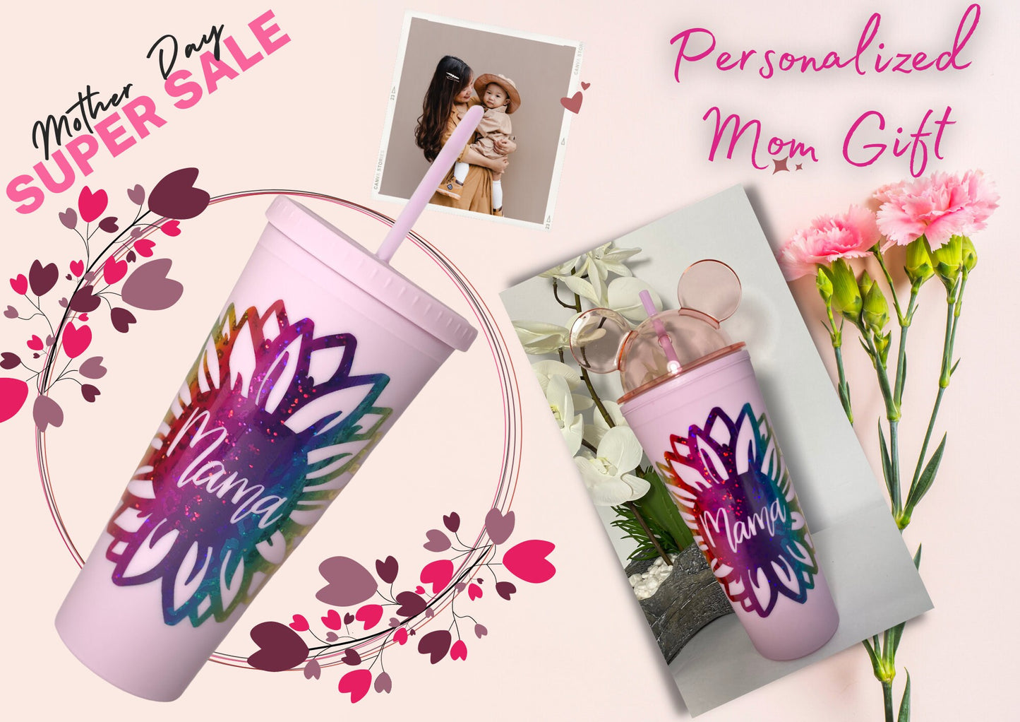 Mom Tumbler, Mothers Day Gift, Mama Bear, New Mom Gift, Boy mom, Girl mom Mama of Drama,Personalized Gifts for Mom,Tumbler Mom Cup Mama Cup