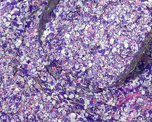 LILAC GARDEN, Shaped Glitter, CHUNKY Glitter Mix, Cosmetic Glitter,Nail Art, Resin art,Snow Globe Tumbler,Craft, Mix 016