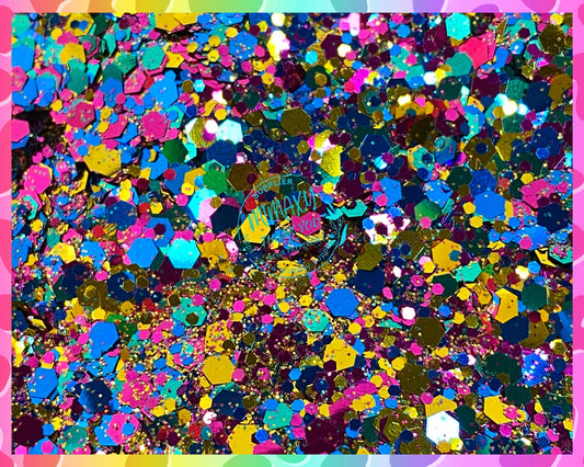 CONFETTI, Shaped Glitter, CHUNKY Glitter Mix, Cosmetic Glitter,Nail Art, Resin art,Snow Globe Tumbler,Craft, glitter mix, Mix 004