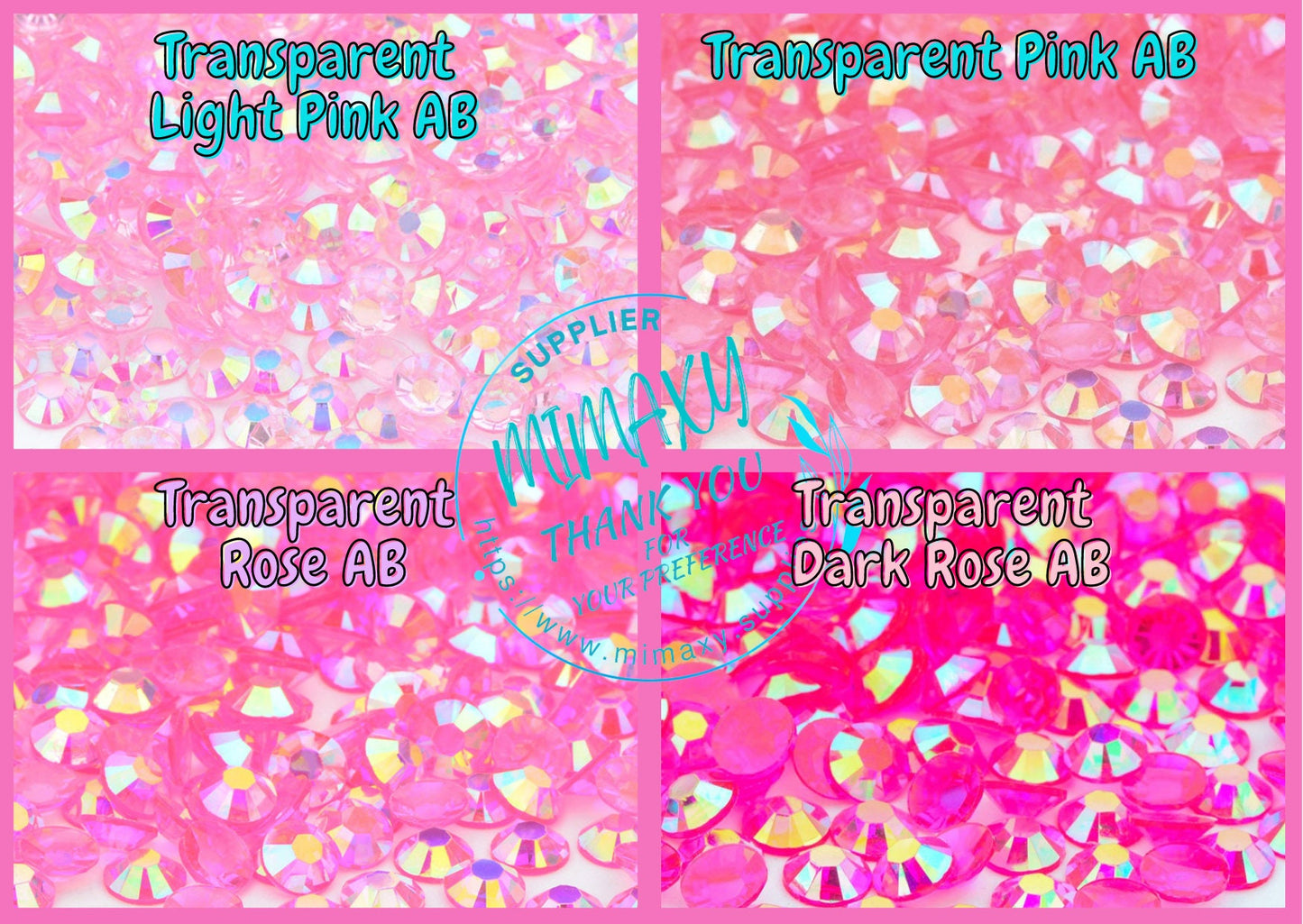 BULK 5,000, 5mm. TRANSPARENT RHINESTONES ab/ Resin  Rhinestones/ Flatback Candy Cab 3D Nail Art Diy Deco Bling Kit Supplies Embellishments