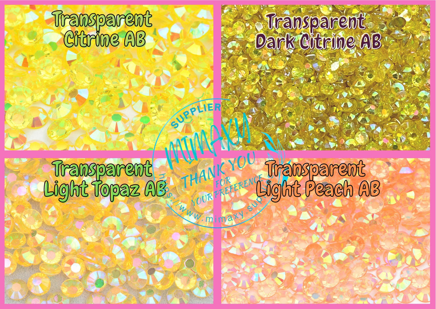 BULK 5,000, 5mm. TRANSPARENT RHINESTONES ab/ Resin  Rhinestones/ Flatback Candy Cab 3D Nail Art Diy Deco Bling Kit Supplies Embellishments