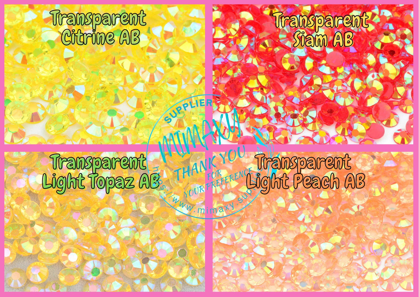 BULK 7,500, 4mm. TRANSPARENT RHINESTONES ab/ Resin  Rhinestones/ Flatback Candy Cab 3D Nail Art Diy Deco Bling Kit Supplies Embellishments