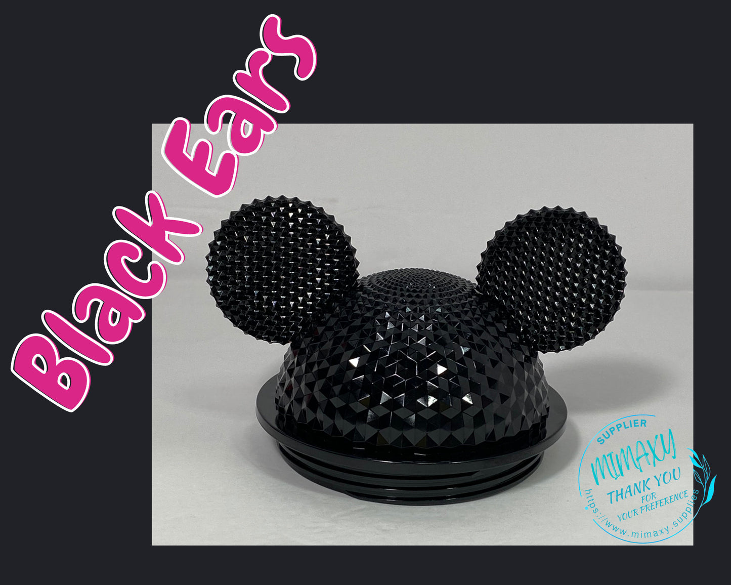 Studded Mouse Lid / High Quality lid for Tumbler, it fits venti TUMBLER of 24oz 22oz and 16oz, DIY, Perfect for crafts, party favors, diy