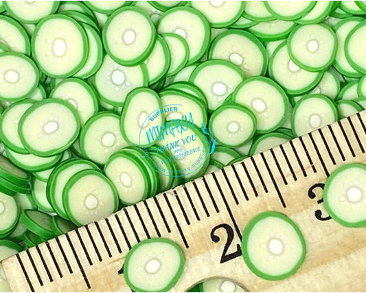 5mm CUCUMBER/ Healthy Food/Fake Sprinkle/Fimo/ DIY/Fake Food/Slime/Snow Globe Tumblers/Deco Topping/Fake Dessert, vegetable, SALAD 002