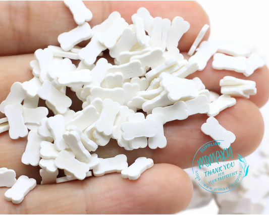 5-10mm BONES/ Kuwaii /Fimo/Slice Perfect for DIY/Fake Food/Slime/Snow Globe Tumblers/Deco Topping/Fake Dessert, Dog, HALLOWEEN 005