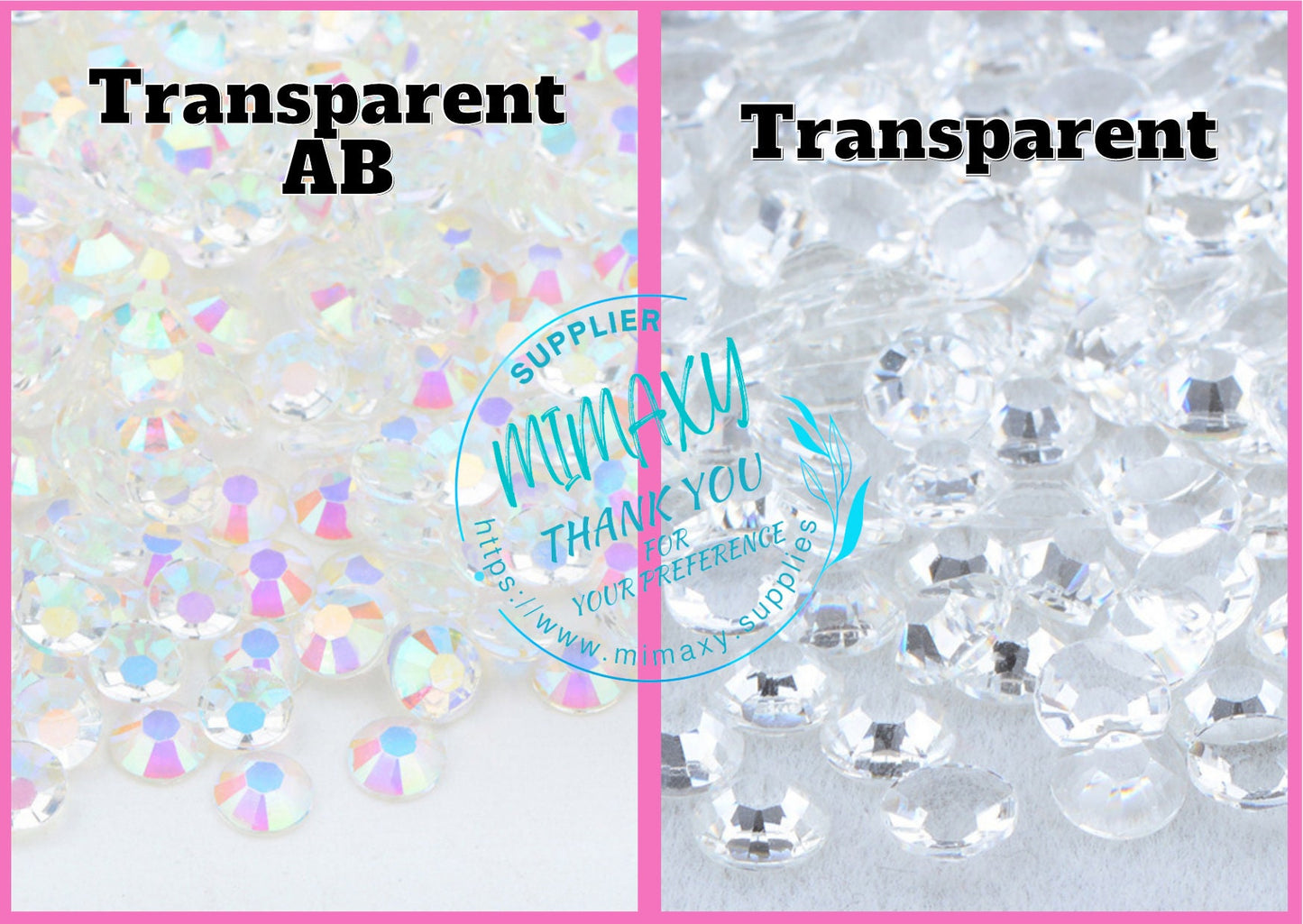 BULK 5,000, 3mm. TRANSPARENT RHINESTONES ab/ Resin  Rhinestones/ Flatback Candy Cab 3D Nail Art Diy Deco Bling Kit Supplies Embellishments