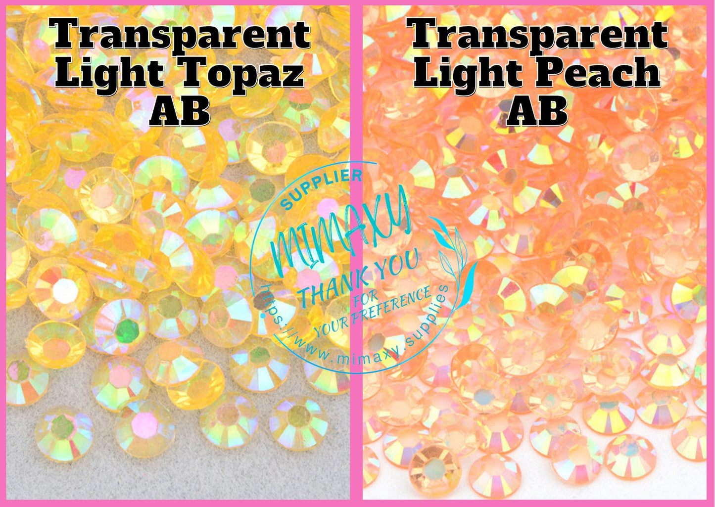 BULK 5,000, 3mm. TRANSPARENT RHINESTONES ab/ Resin  Rhinestones/ Flatback Candy Cab 3D Nail Art Diy Deco Bling Kit Supplies Embellishments