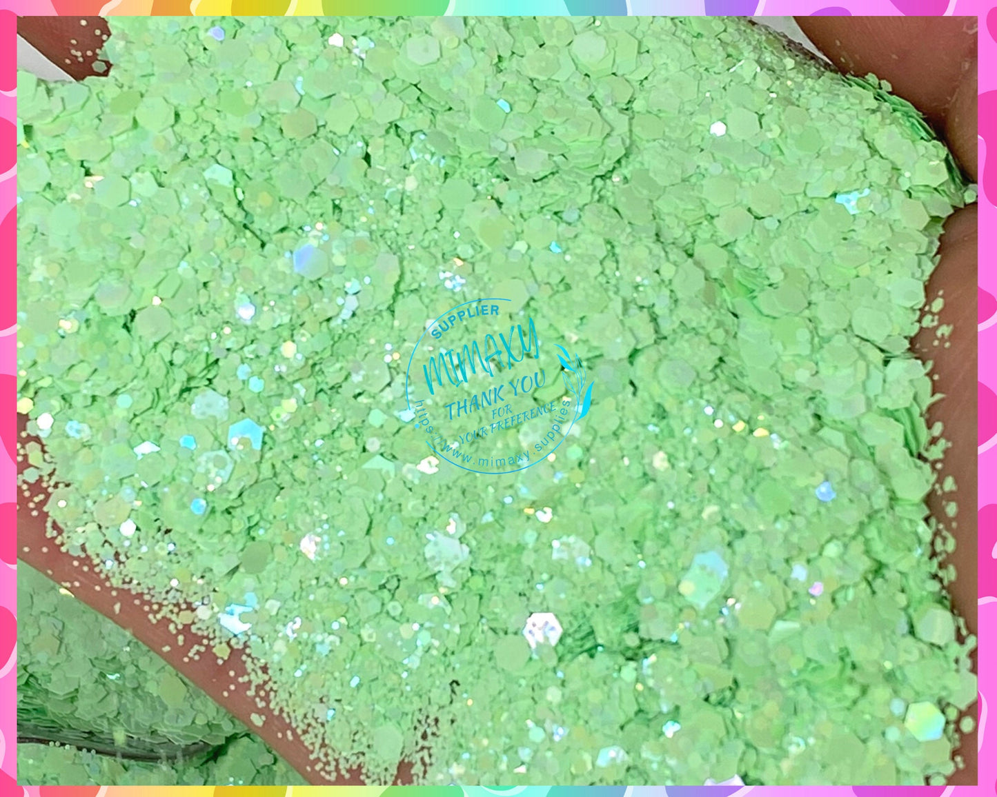 PISTACHIO MACARON, Shaped Glitter, Chunky Glitter Mix, Cosmetic Glitter,Nail Art, Resin art,Snow Globe,Craft, pastel, macaron, MATTE 002