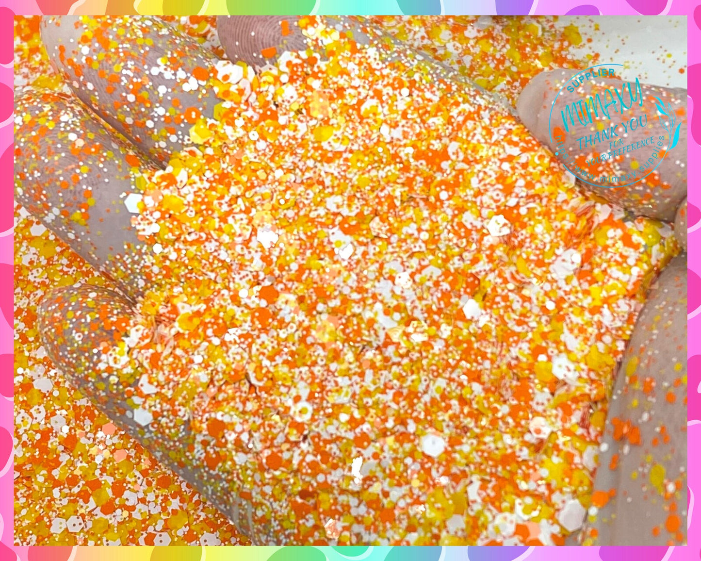 CANDY CORN, HALLOWEEN, Shaped Glitter, Chunky Glitter Mix, Cosmetic Glitter,Nail Art, Resin art,Snow Globe Tumbler,Craft, Halloween 005