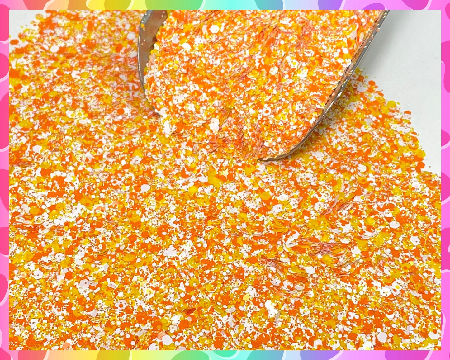 CANDY CORN, HALLOWEEN, Shaped Glitter, Chunky Glitter Mix, Cosmetic Glitter,Nail Art, Resin art,Snow Globe Tumbler,Craft, Halloween 005