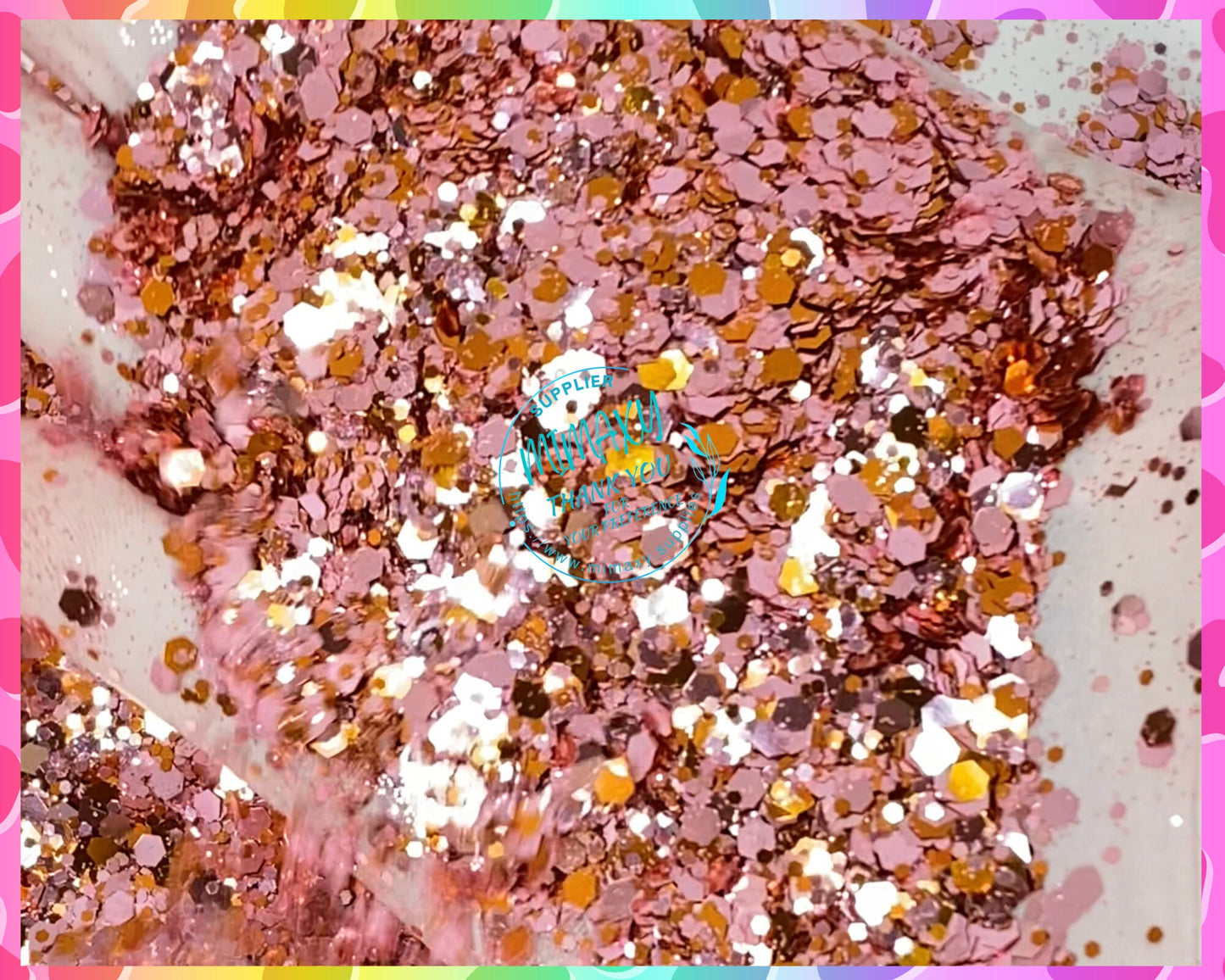 BLEND ROSE GOLD, Shaped Glitter, Chunky Glitter Mix, Cosmetic Glitter,Nail Art, Resin art,Snow Globe Tumbler,Craft, Mix 013