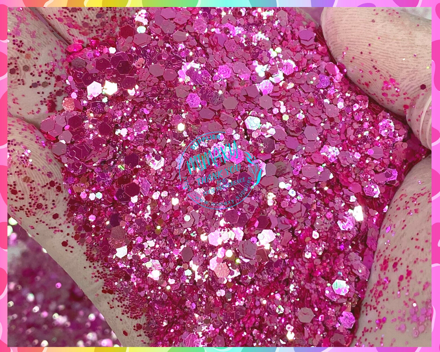 ROSE PINK, Shaped Glitter, Chunky Glitter Mix, Cosmetic Glitter,Nail Art, Resin art,Snow Globe Tumbler,Craft, Bright 006